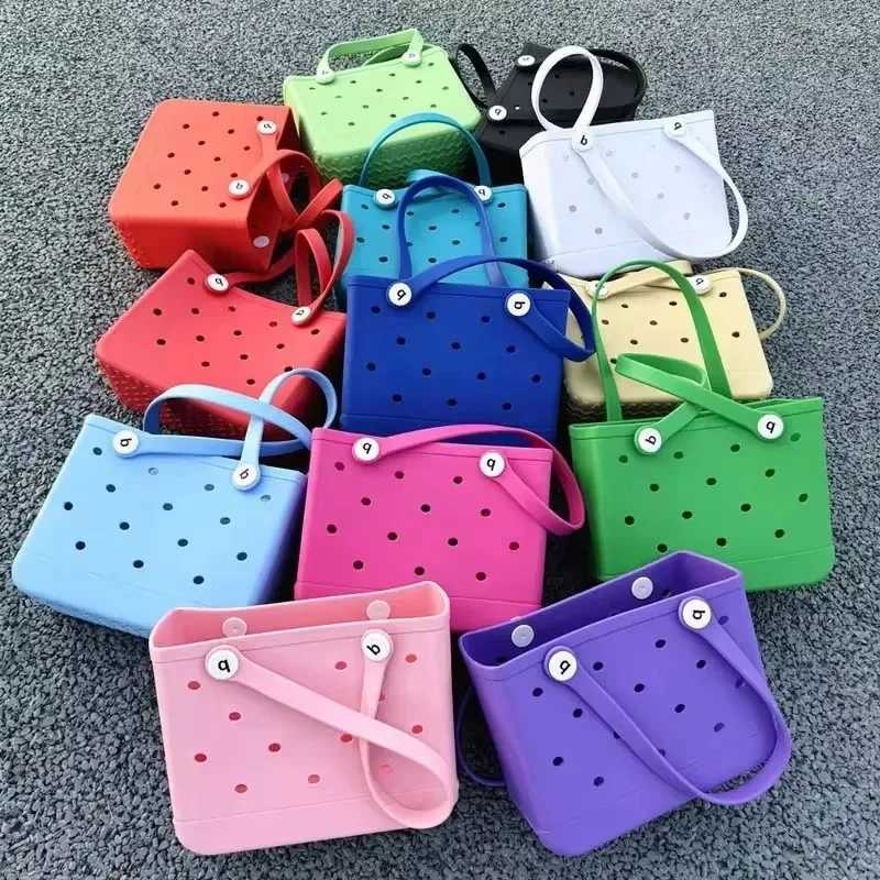 EVA Bogg Beach Bag Rubber Waterproof Travel Tote Bag for Wen Washable Tote Bag Handbag For Sports Beach Market Pool Z250409