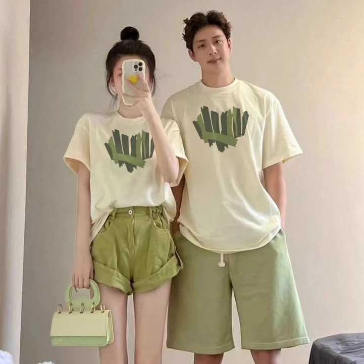 2024 Explosive Street Parent Child Clothing Family of Three Summer New Collection Different Parent Child Clothing Mother Womens Wear Short Sleeve Tshi