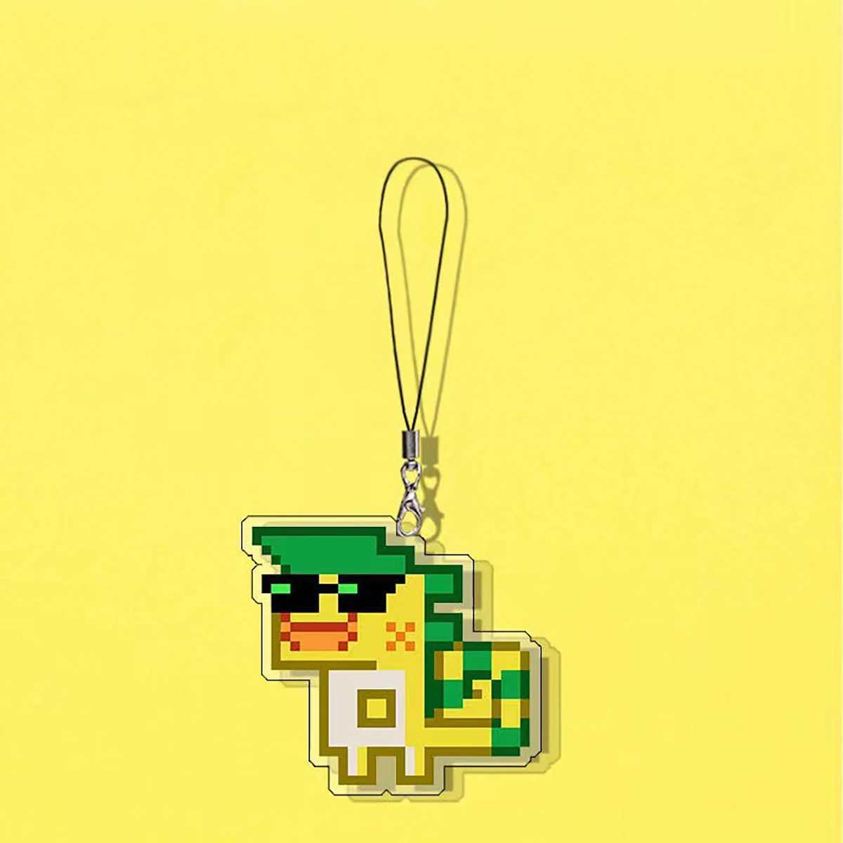 Cute Genshin Kuhul Aj resin keychain mens creative green dragon car keychain young girl bag pendant jewelry N876XJ250409