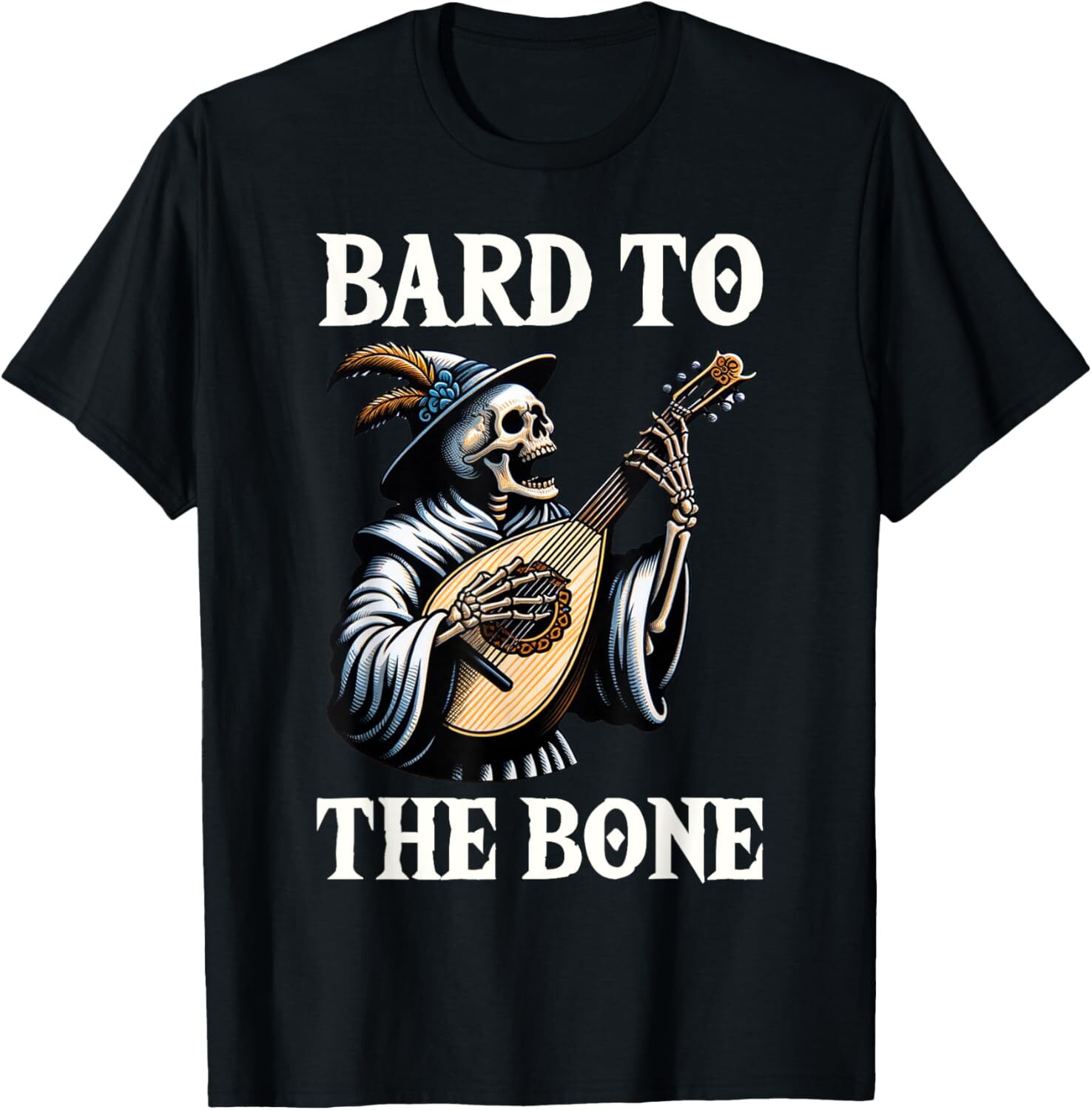 T shirt for Mens Funny Renaissance Festival Knight Bard To The Bone Design Graphic Tee Casual Tops Clothes Short sleeve cool