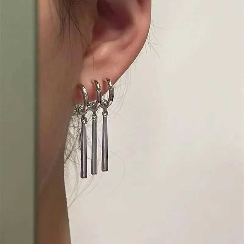1Pair One Piece Zoro Anime Earrings Women Men Cosplay Earrings Piercing Jewelry Fashion Fake Triple Earring Dangle Long Earing Z250408