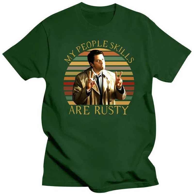 The supernatural skills of my people are T-shirts mens cotton T-shirts short sLeeves interesting TV Castile T-shirts and T-shirtsXJ250409