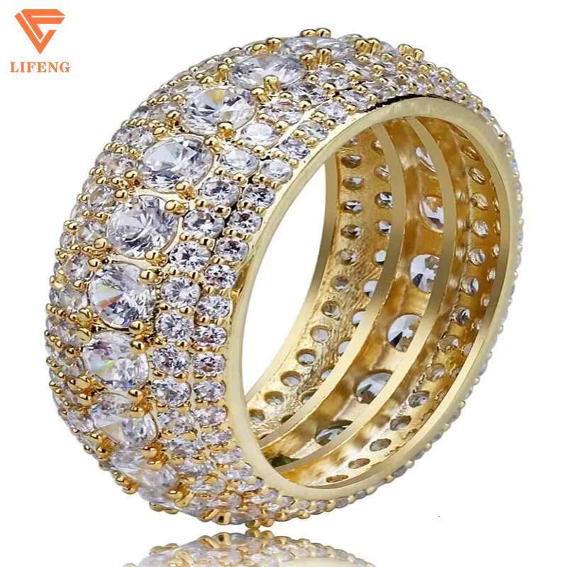 Custom Luxury Fashion Jewelry Rings D VVS Diamond Ring Bling Iced Out Initial Letter Championship Class Moissanite Ring for Men
