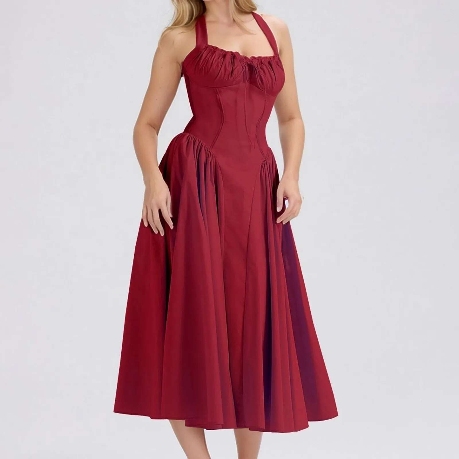 Dongdumaoyi Summer Sundress Lace Up Long Dress Women Streetwear Chic Solid Sleeveless Slip Club Party Vestidos New In Dresses