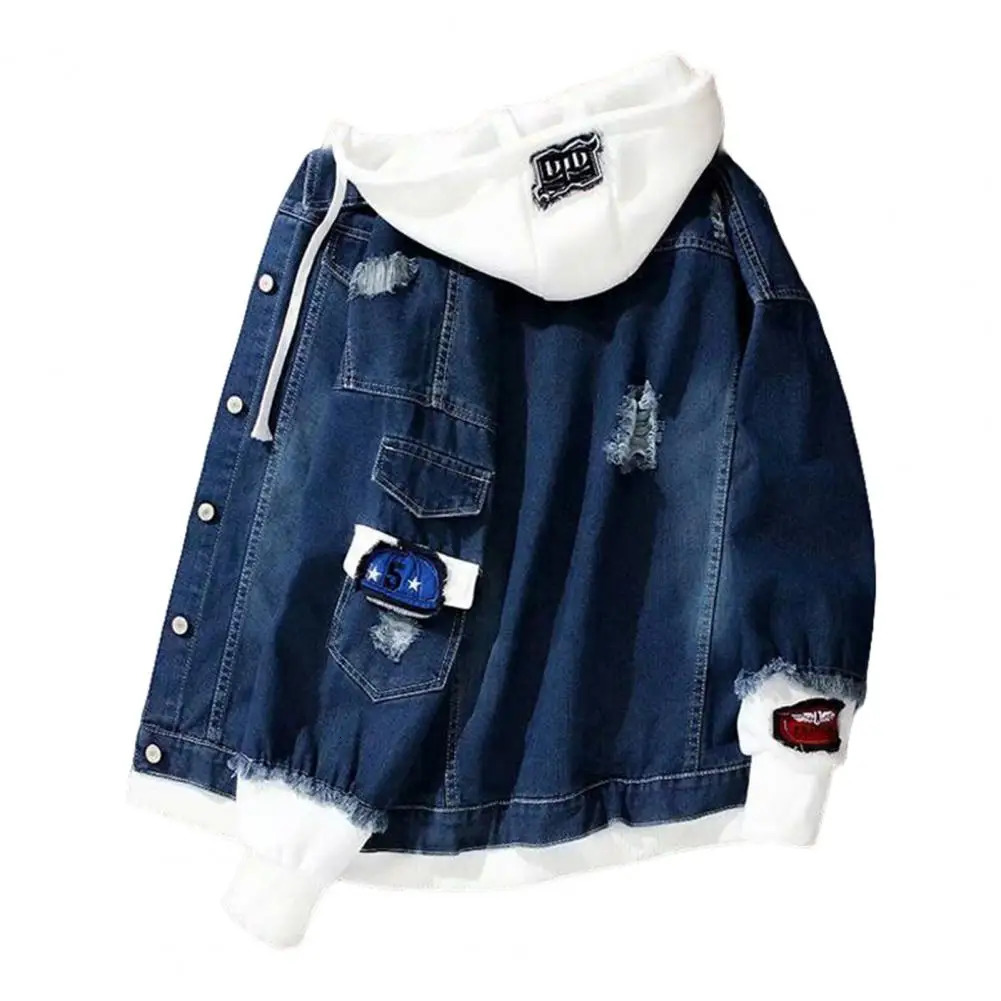 Mens outerwear fashionable ultra soft denim jacket relaxed fit single corset 250409