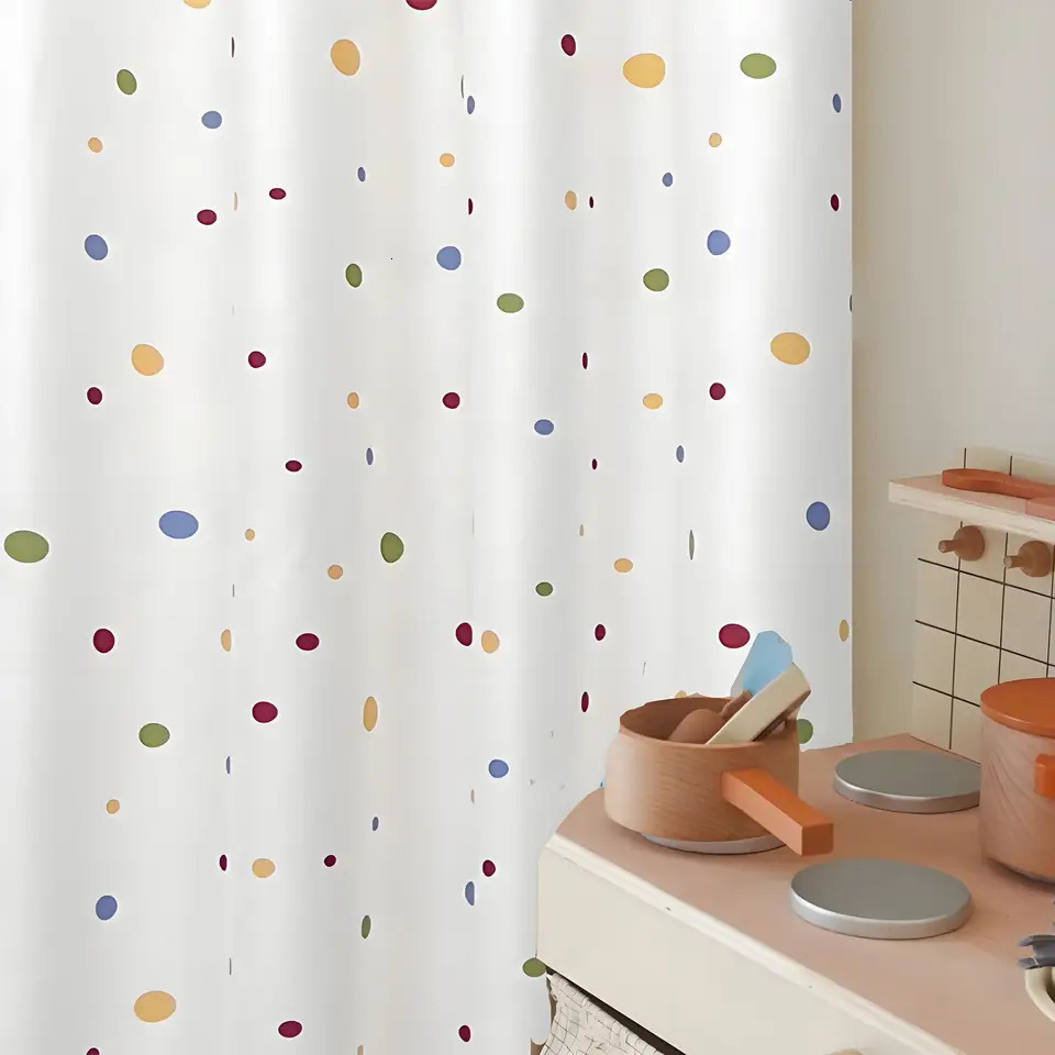 Cream colored fresh and slightly off power childrens bedroom Korean style suitable for room door and curtain decoration 250409