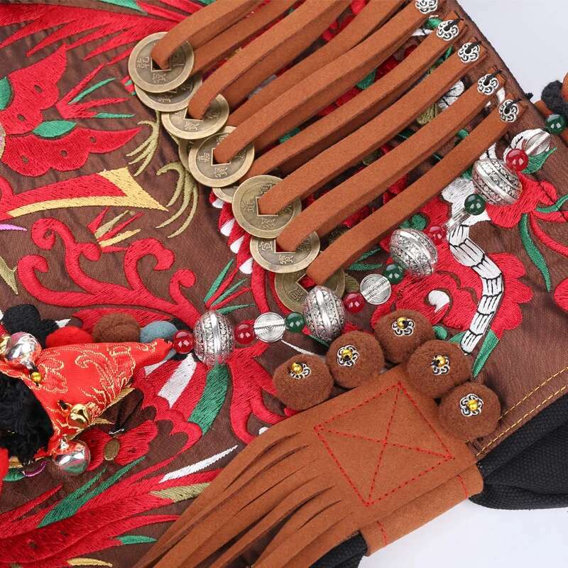 Chinese Bohemia Travel Cotton En Embroidery Canvas Shoulder Bag Ethnic Schoolbag Travelg Hiking Shopping Bag