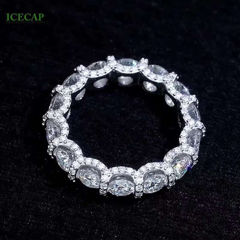 Mens Luxury Moissanite Jewelry Diamond Ring S925 Sterling Silver VVS1 Moissanite Ring With GRA Certificate