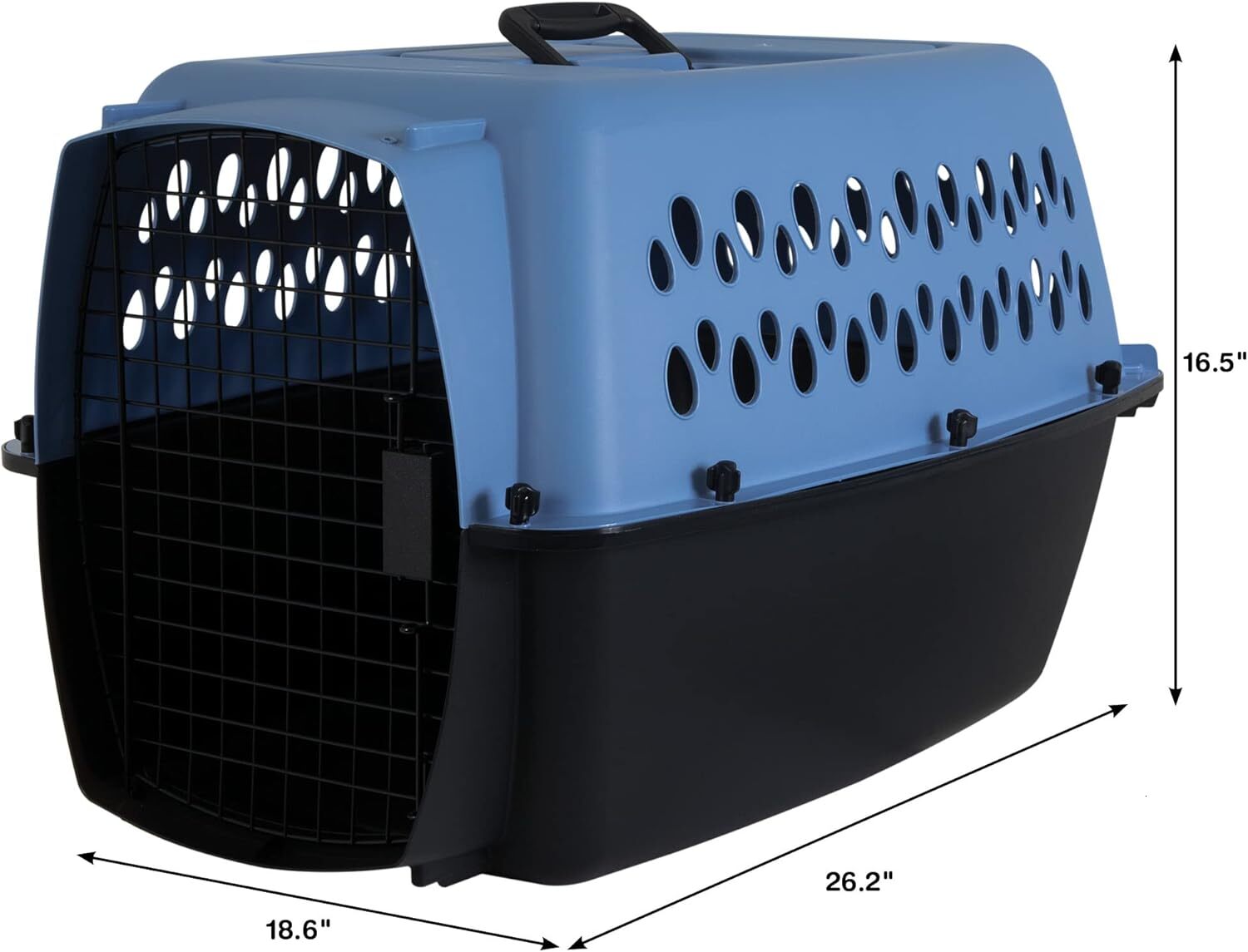 Petmate Pet Porter Fashion Doghouse 26 inches (approximately 66.0 cm), Paris Blue Black, suitable for pets weighing 20-25 pounds (approximately 9.1-11