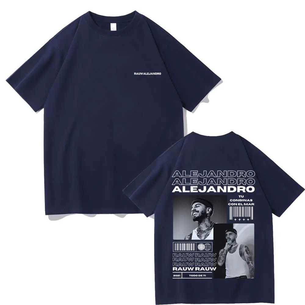 Rauw Alejandro Todo De Ti Album Printed T-shirt Mens Hip Hop Super Large Mens Cotton T-shirt Mens Fashion Retro Street WearXJ250409