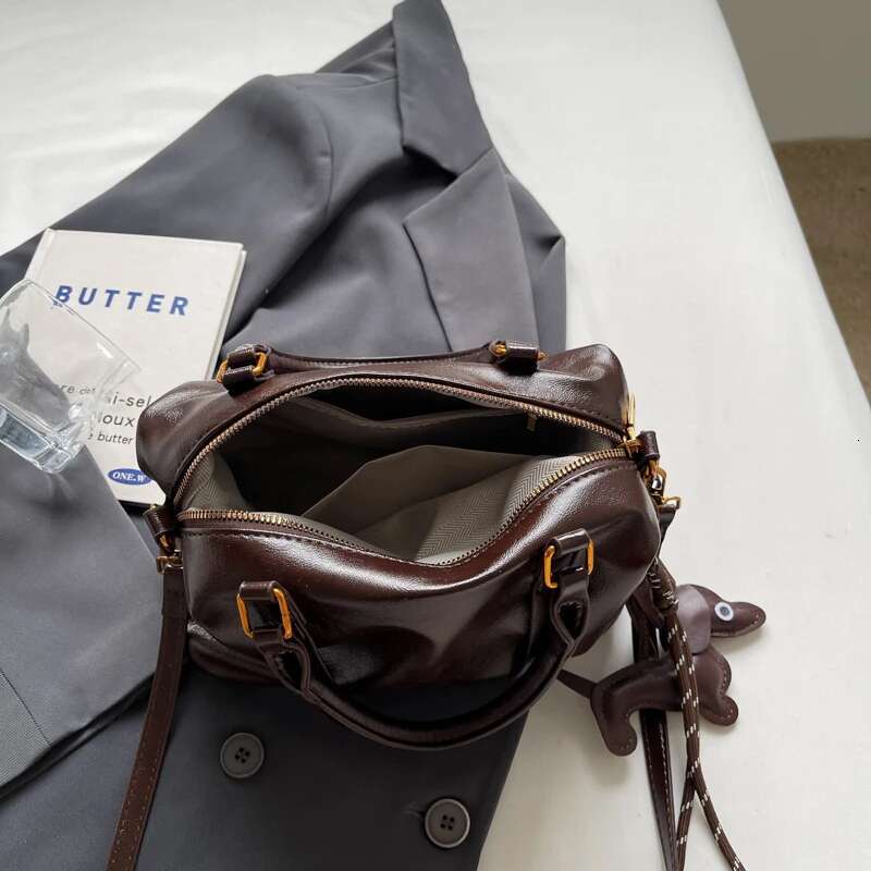 Fashion Tote Leather Women Simplicity Handbag Solid Vintage Shoulder Messenger Bag For Ladies