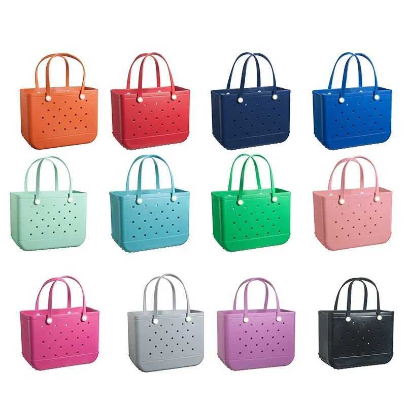 EVA Beach Tote Bag Rubber Waterproof Large Handbag Wen Trendy Shoder Bags Shopping Bag Purses Travel Picnic Storage Basket Z250409