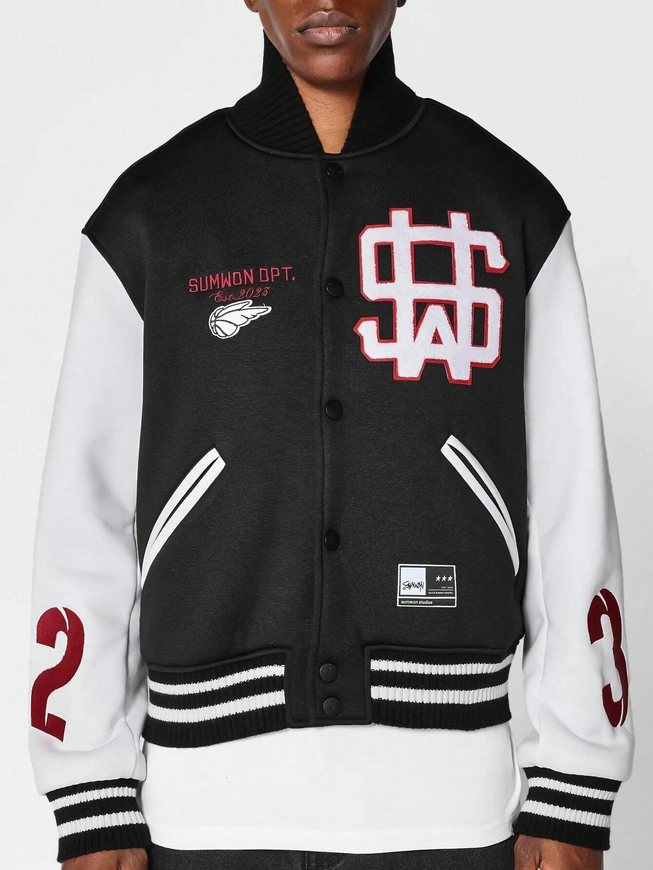 SUMWON Badged Jersey Varsity Jackets Mens Baseball 250409