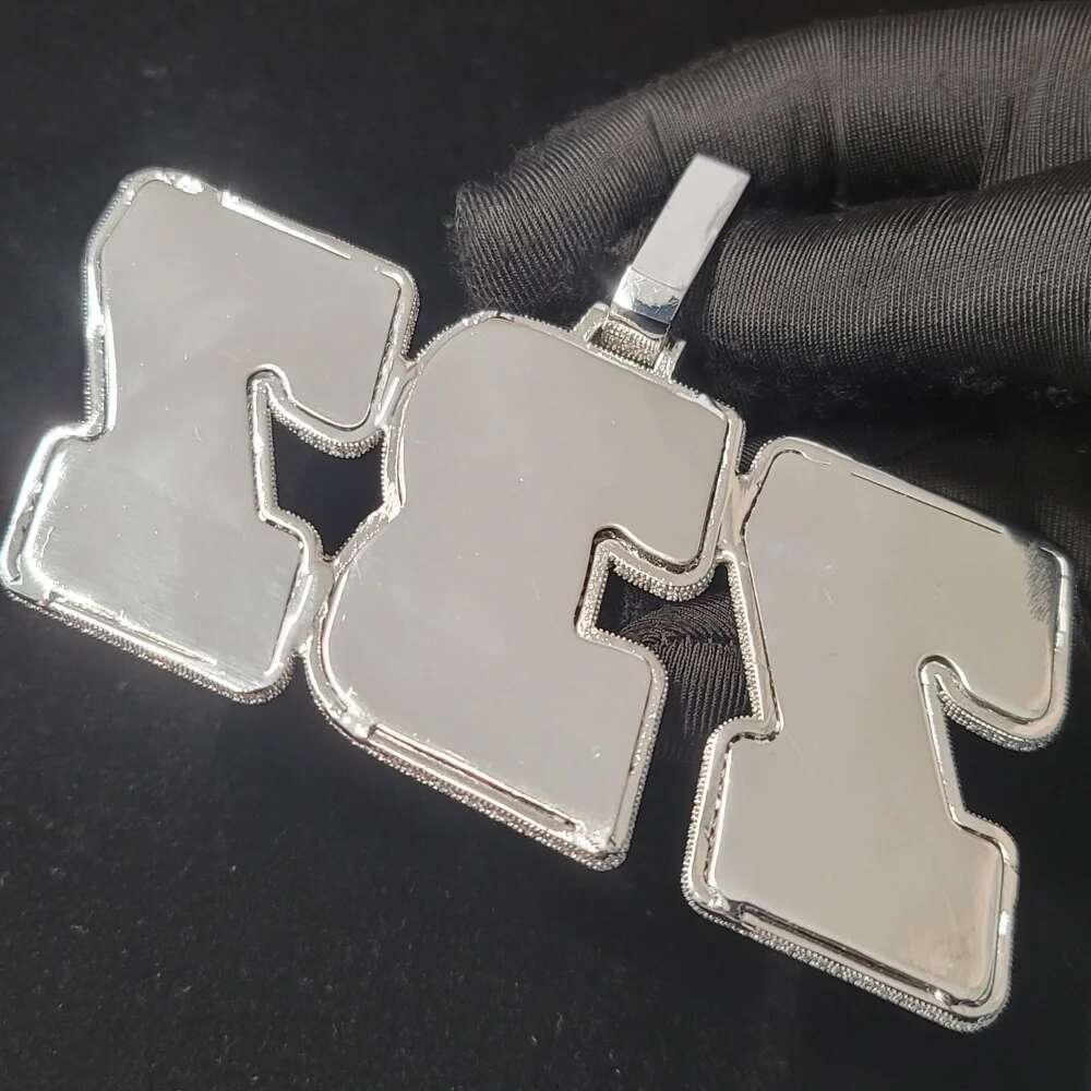 Personalized Solid Back Name Necklace Chain Custom Iced Out Number&Letter Pendant Birthday Gift Icy Baguettecz Hip Hop Jewelry