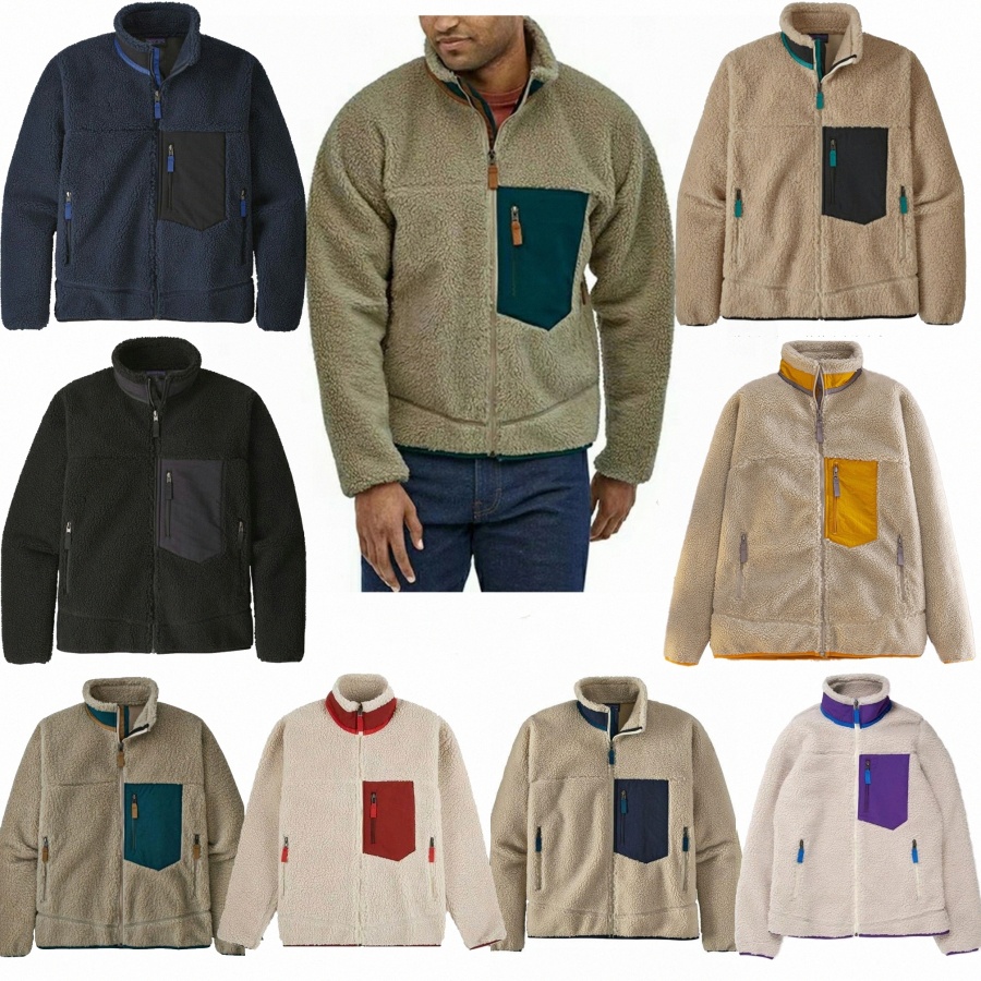 Designer Mens Jacket Thick Vest Thick Warm Down Patagonialy Classic Retro Antumn Winter Models Lamb Cashmere VEST Coat Women Casual Long Sleeve O9gy#