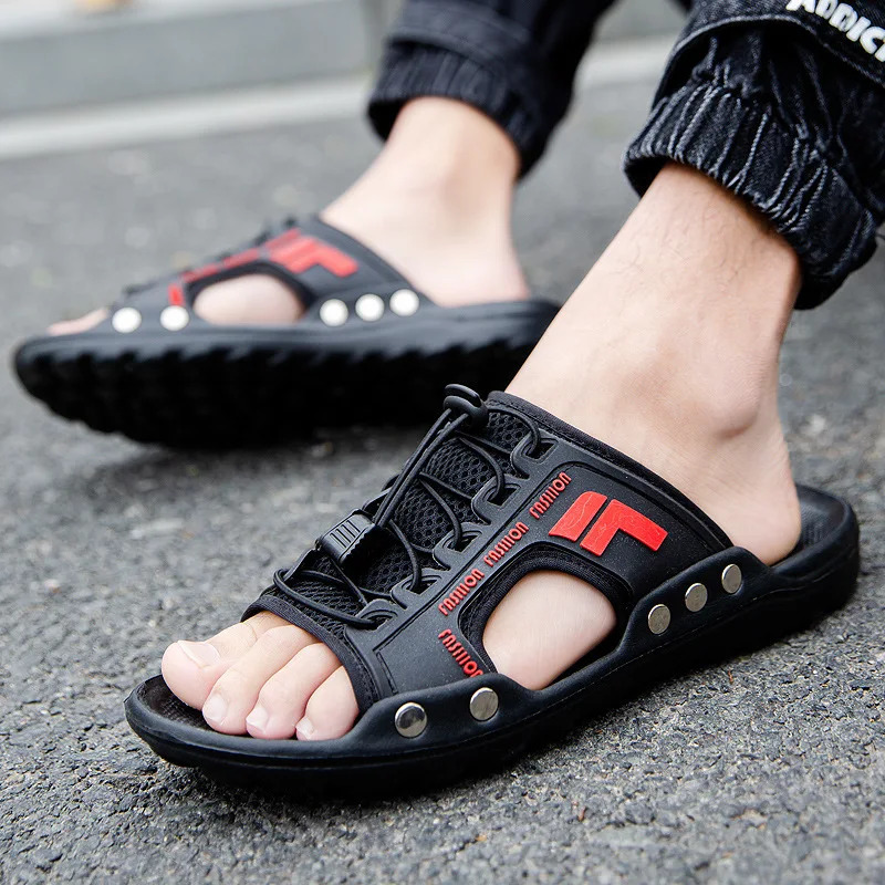 Mens Sandals Fashion er Soft Mens Slippers Outdoor Breathable Beach Shoes Anti-slip Comfortable Men Flip flops 250408