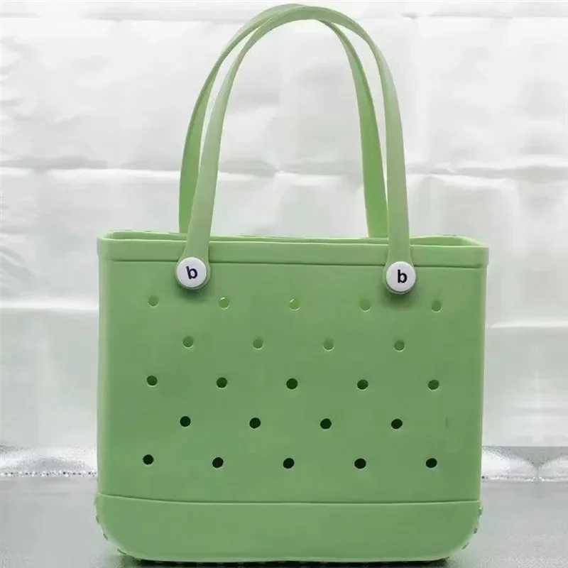 Rubber Womens Borg Bag Fashion Summer Pool Shoulder Bag EVA Large Capacity Shopping Basket Womens Pool Handbag Beach Jelly BagAS Y250409