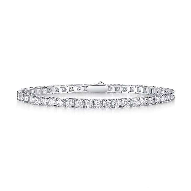 925 Sterling Silver Moissanite Tennis Bracelet for Men Women Hiphop Rock Bracelet Personalized Bracelets