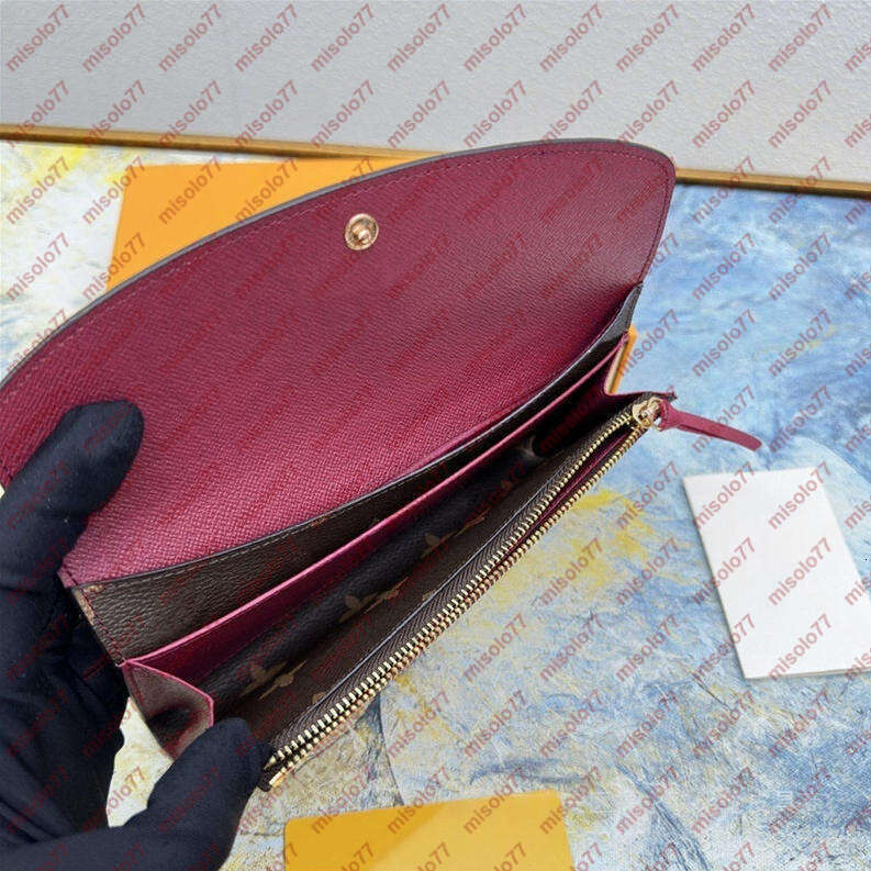 misolo77 Leather Wallets Designers Woman Wholesale 9 colors fashion single zipper pocke men women lady ladies long purse with box card holder 60136 88 88