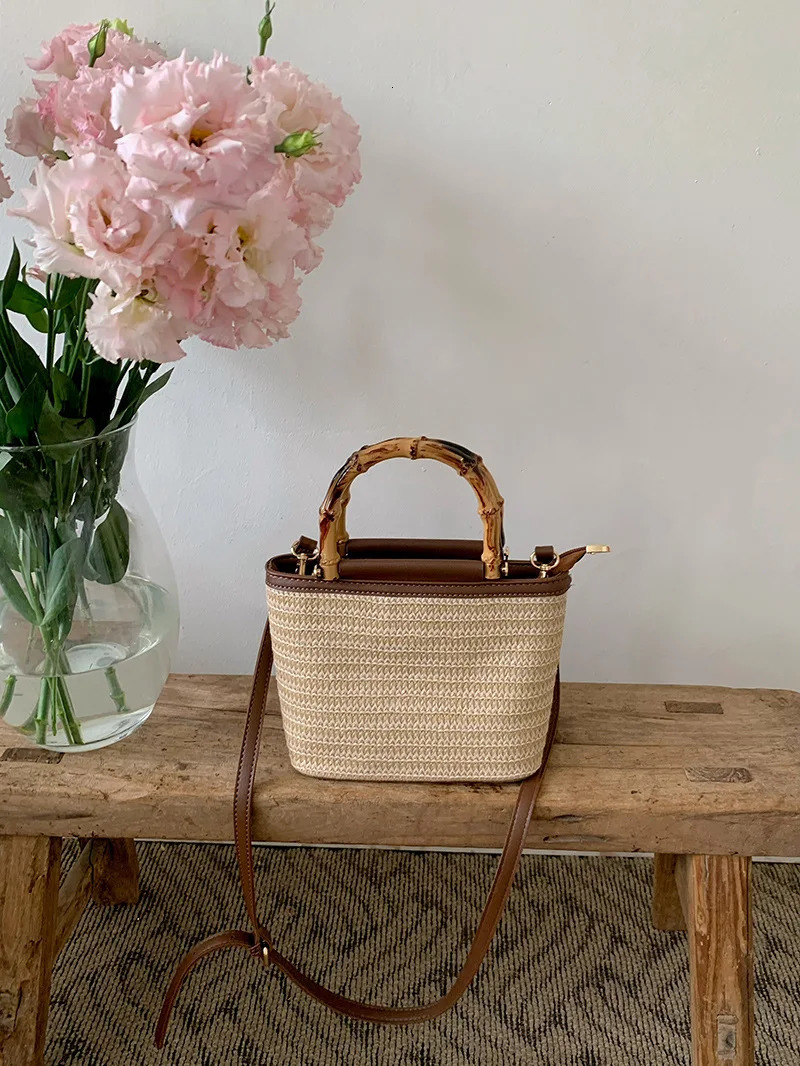 niche cross body bag woven small for womens texture handheld summer 250408