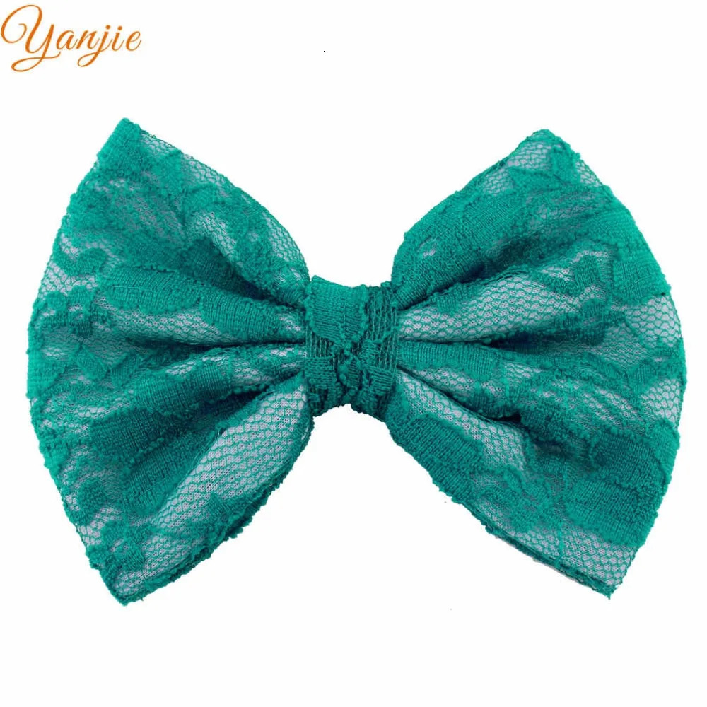 10 pieces/batch of fashionable lace cotton childrens girls 5 hair bow bucket selling DIY womens hair accessories headband hair clip 250409