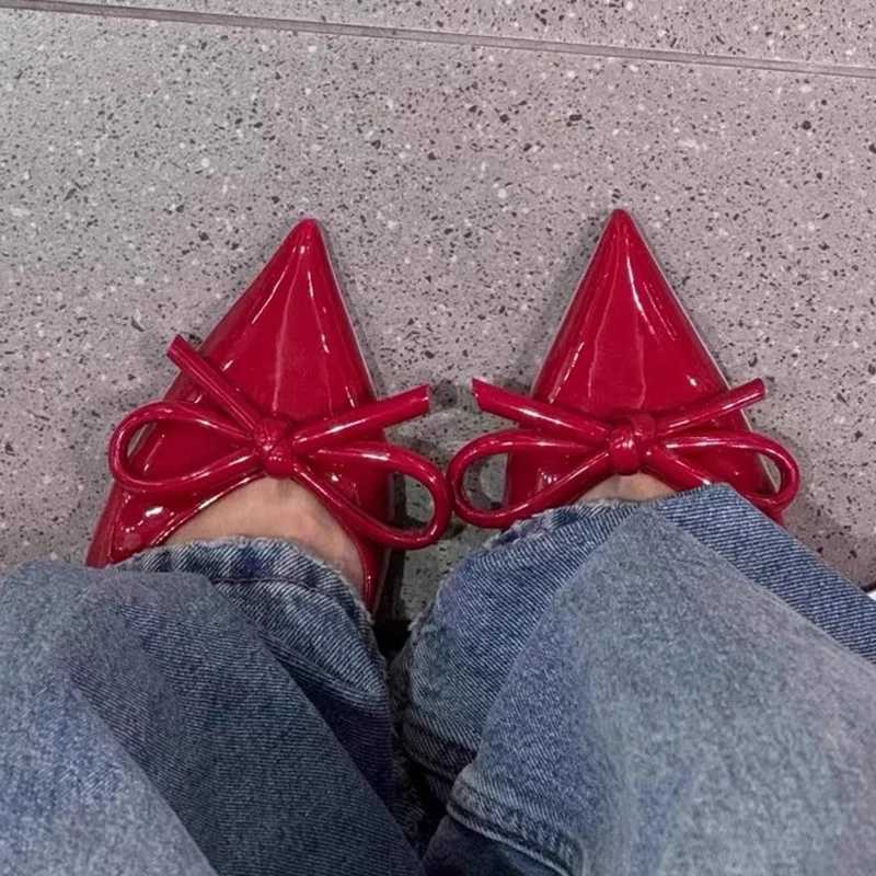 New Arrival Summer high-heeled womens sandals fashionable light bow shoes elegant wedding party shoes T250409