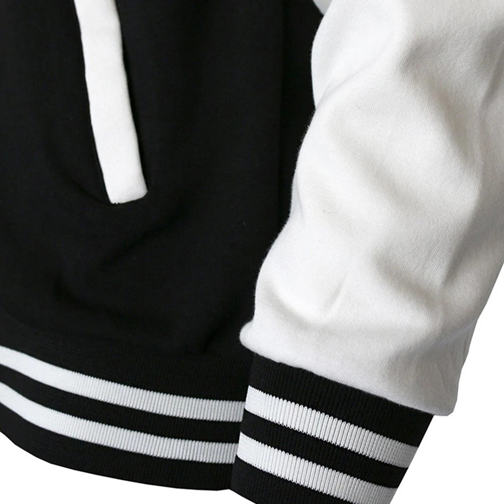 Solid color baseball uniform womens Korean button coat hiphop oversized clothing casual fashion wool jacket 250409
