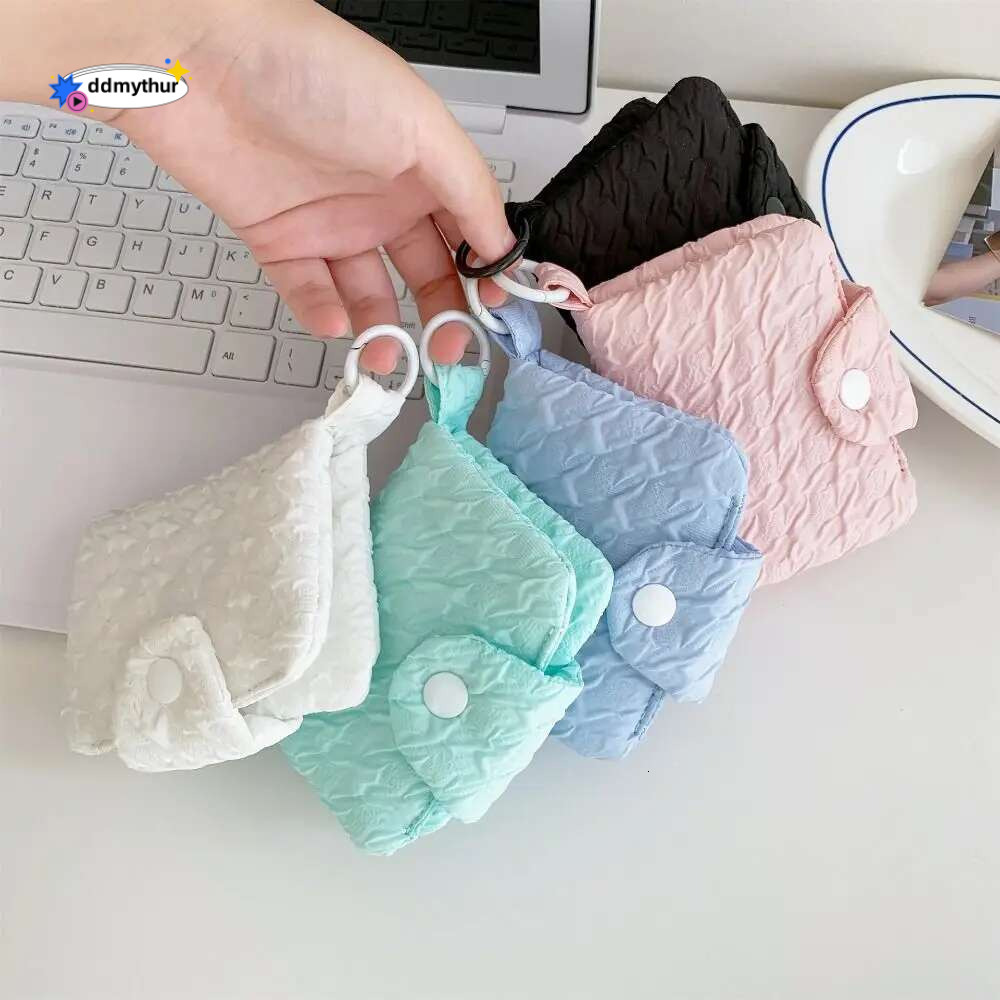 Canvas Candy Color Bubble Zipper Mini Cash Wallet Coin Purse Portable Cloth Envelope Wallets Women ddmythur