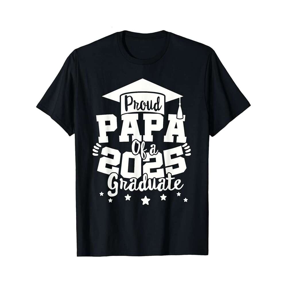 Designer T shirt Papa Senior 2025 Proud Papa Of A Class Of 2025 Graduation - 220g Tshits