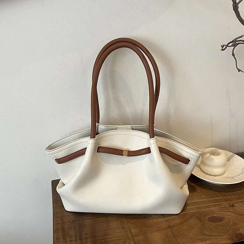 Meet You 2025New Fashion Large Capacity Top-Handle Tote Bag Lady Pleated Pu Leather Handbag Daily Commute Bags For Women