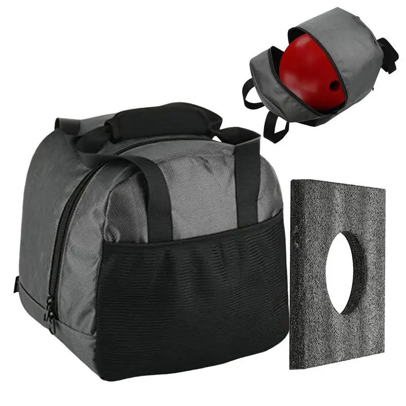 Portable Bowling Handbag with Paddle Ball Stand Durable and Stylish Single Ball Handbag Bowling Accessories 250409