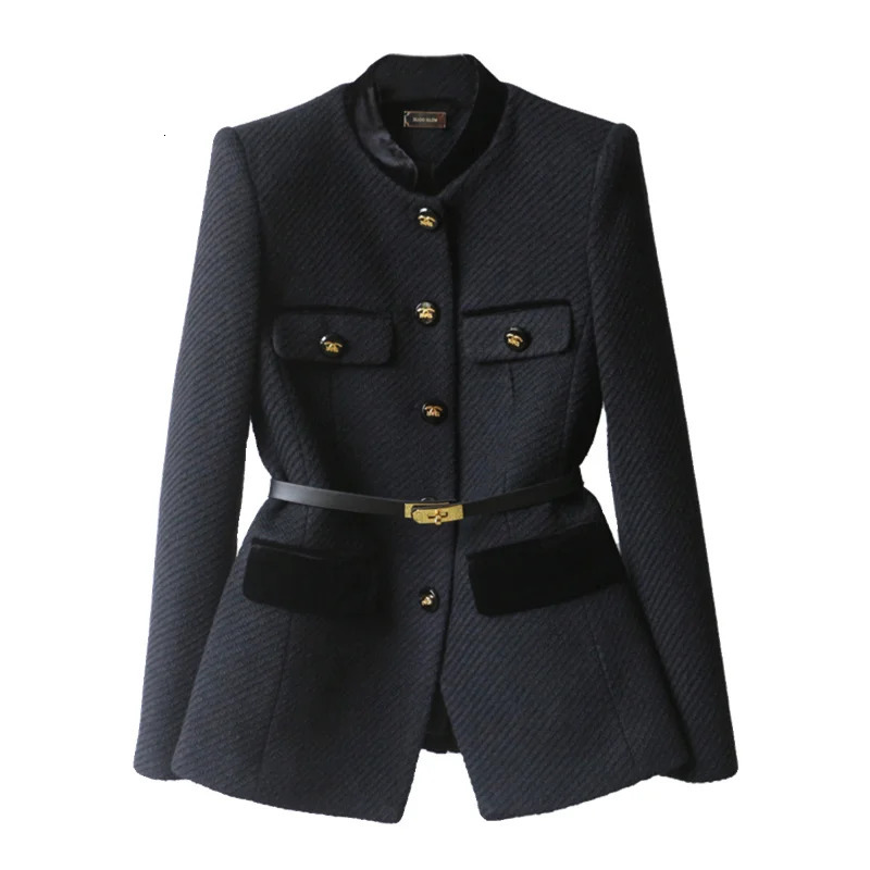 Women Blazer Coat Autumn Long Sleeve Casual Single-breasted Elegant Office Waist Ladies Suit Coat Tops Female Outerwear 250408