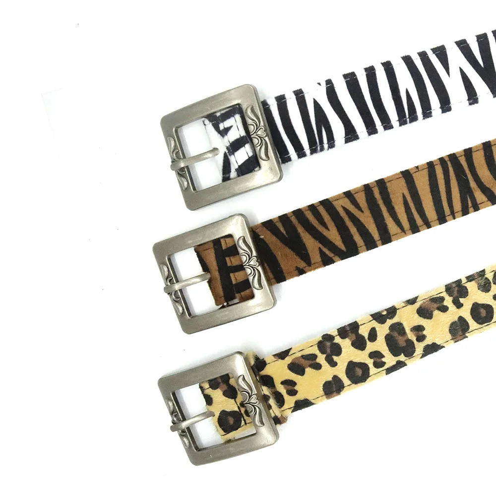 Womens Cheetah Belt y2k Leopard Snake Zebra Pattern Snake Skin Cos Skin Wrinkle Pin Gold Buckle Dress Jeans Set 250407