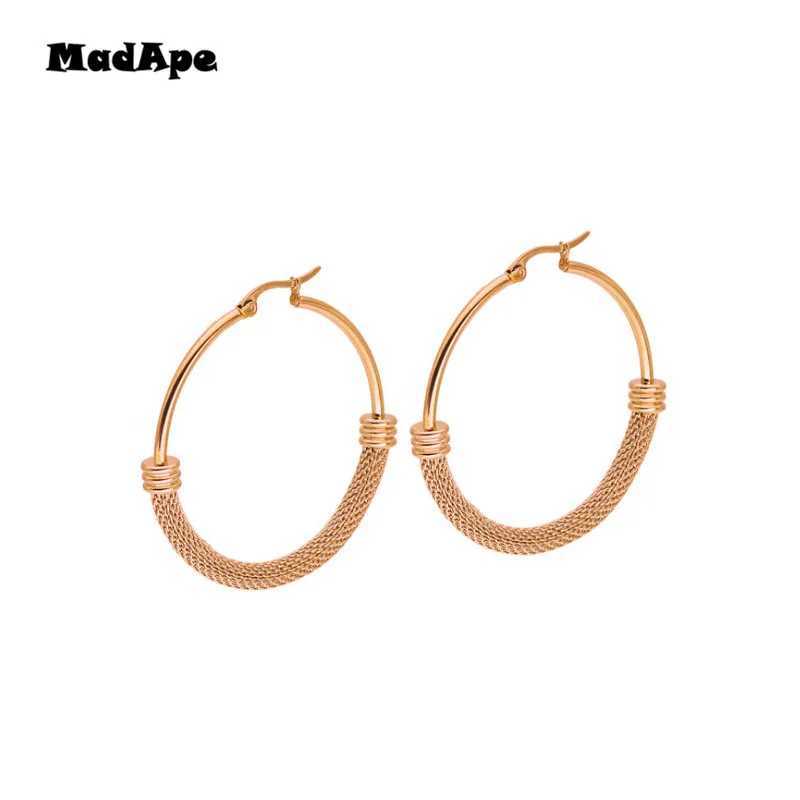 MadApe Silver Color/gold Color 316 Stainless Steel Jewelry Earrings Fashion Wild Female Earring Size Selection Hot Classic Z250408