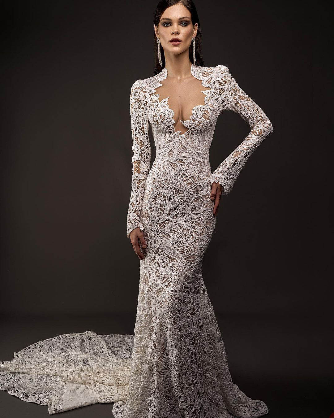 Graceful Mermaid Elegant Wedding Dresses With Chiffon Sequins Full 3D Appliques Pearls Backless Party Plus Size Custom Made vestido de novia