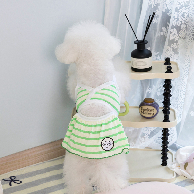 2 Pack Summer Stripe Dog Bikini for Small Dogs, Bathing Suits for Puppy Doggies Pet Skirts Hawaii Puppy Dresses for Girl Small Dogs Cats Beach XXL A61