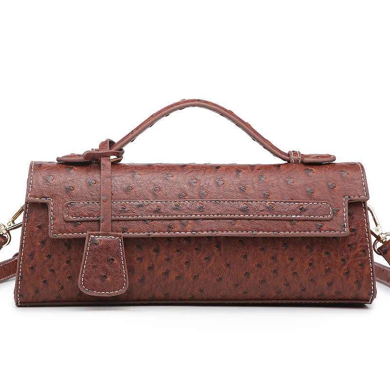 Hot Fashion Brands Women's Long Shoulder Bags Brand Design Ostrich/Snake Print Women Bag Handbag Ladies Handbags