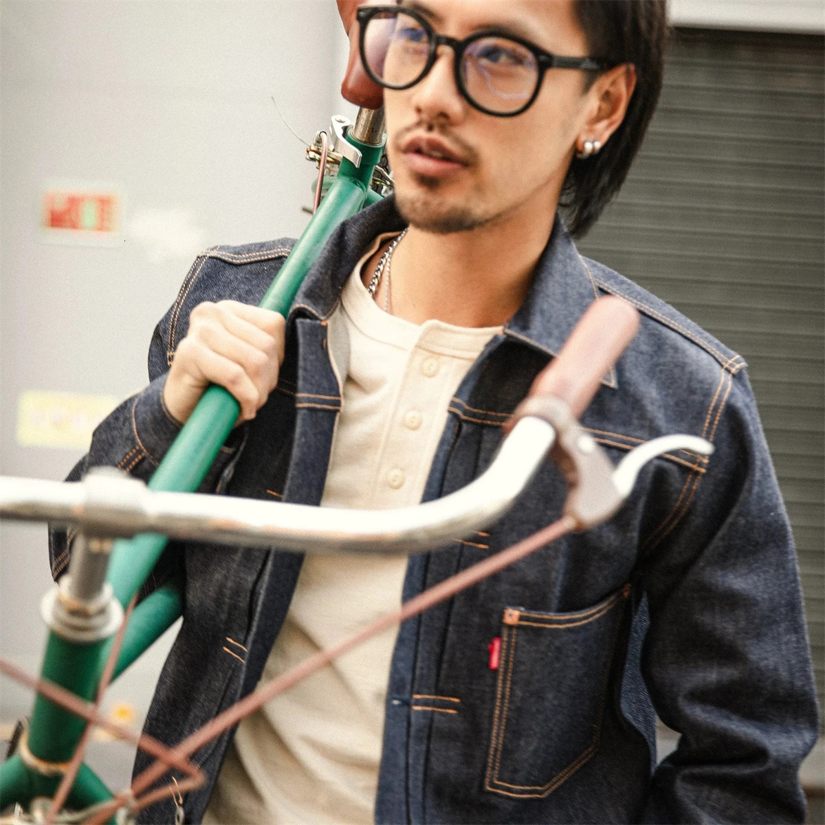 Red Tornado 506XX Jeans Jacket American Casual Style Type 1 Half Sleeve Denim Shirt 250409