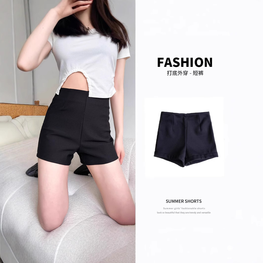 2025 New Designer Shorts High Waisted Shorts For Women 2025 New Spring/summer A-line Base Black Suit Sexy And Spicy Girl Looks Thin Wearing Hot Pants 
