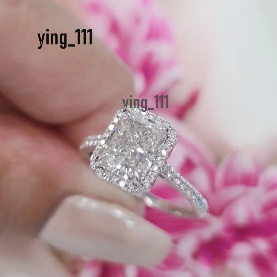 IGI 14k White Gold 2.0CT DEF Color VS-VVS Radiant Cut CVD Lab Grown Diamond Jewelry Diamond Engagement Ring