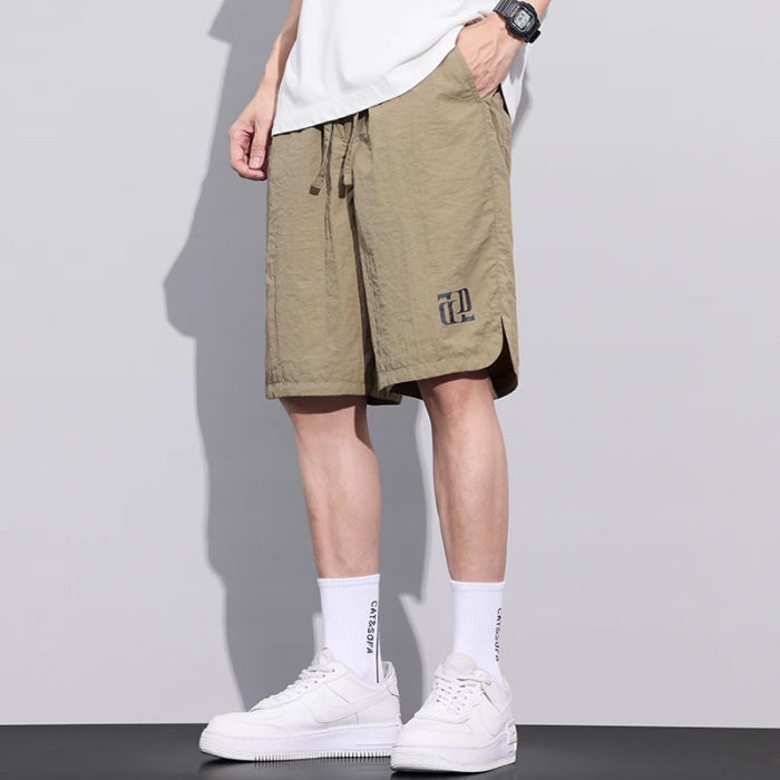 2025 New Designer Men Shorts Men's Summer Thin Ice Silk Quick Drying Sports Shorts Men Casual Five Point Middle Pants Breathable Work Pants For E