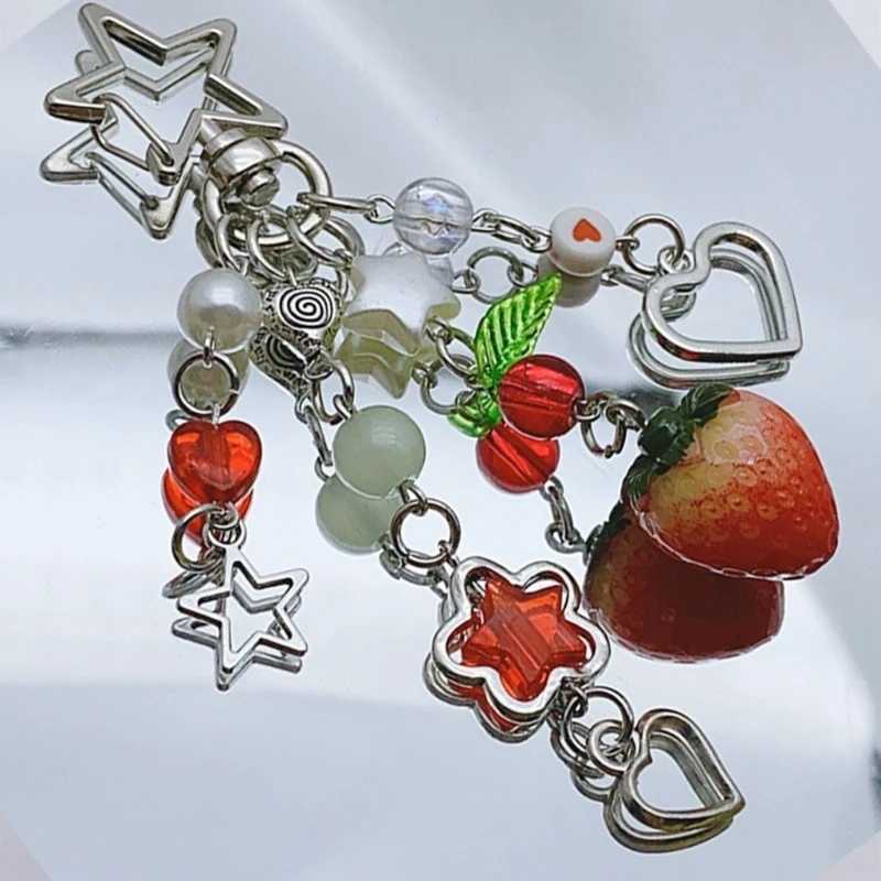 Cherry pendant fashionable dry key holder keychain decoration backpack pendant key bagXJ250409