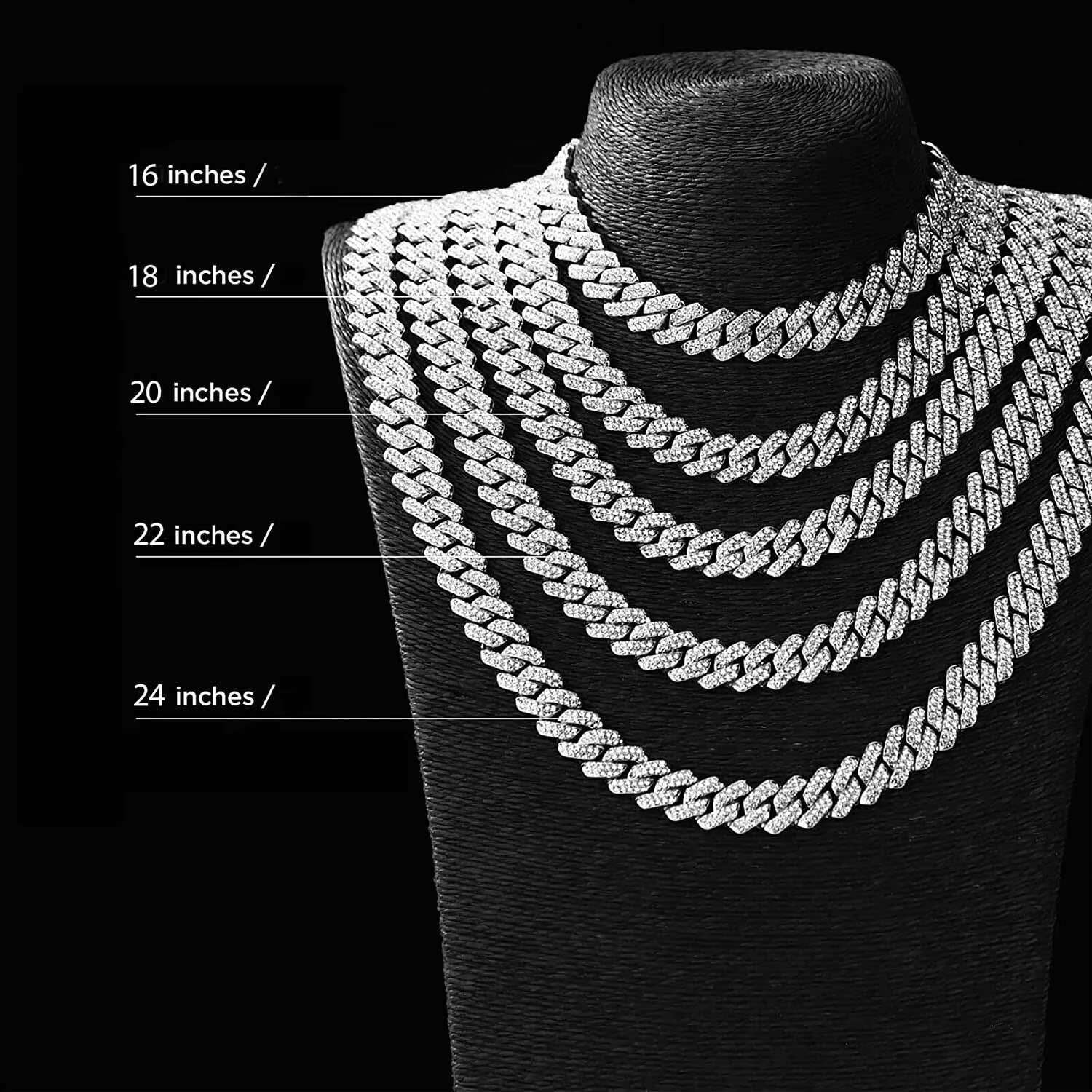OEM VVS Moissanite Diamond Chain 925 Silver Hip Hop Jewelry Cuban Link Chain Iced Out Clustered 14MM Necklace Chain