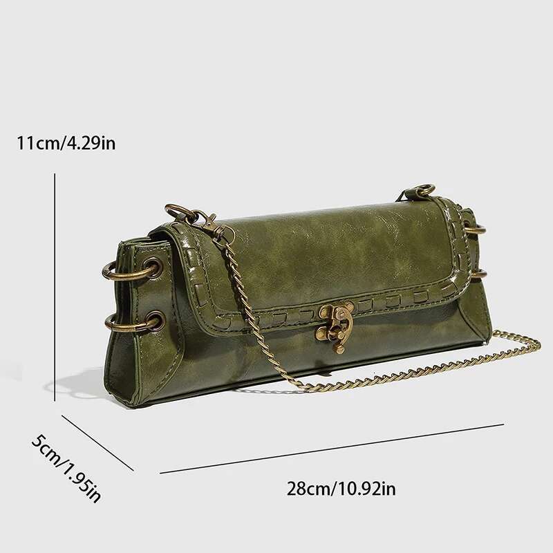 Formeki Bags For Women Trend 2024 Chain Design Solid Vintage Ladies Female Bag