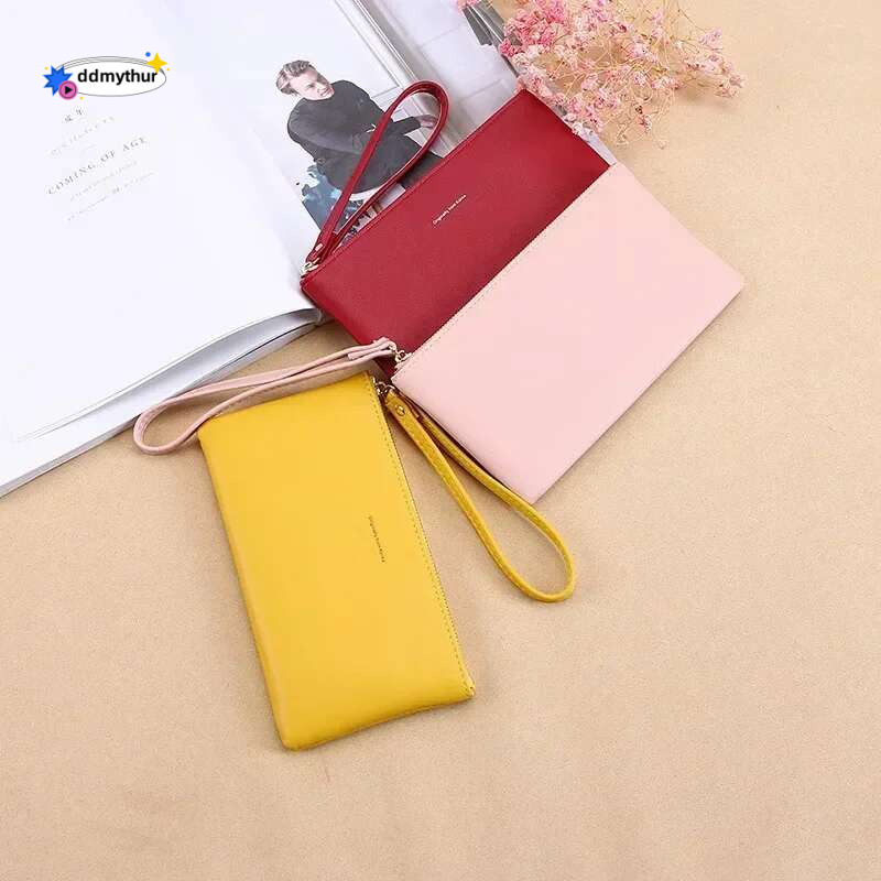 2021 New Zipper Long Coin Purse PU Fashion Clutch Bag Large Capacity Ladies Wallet ddmythur