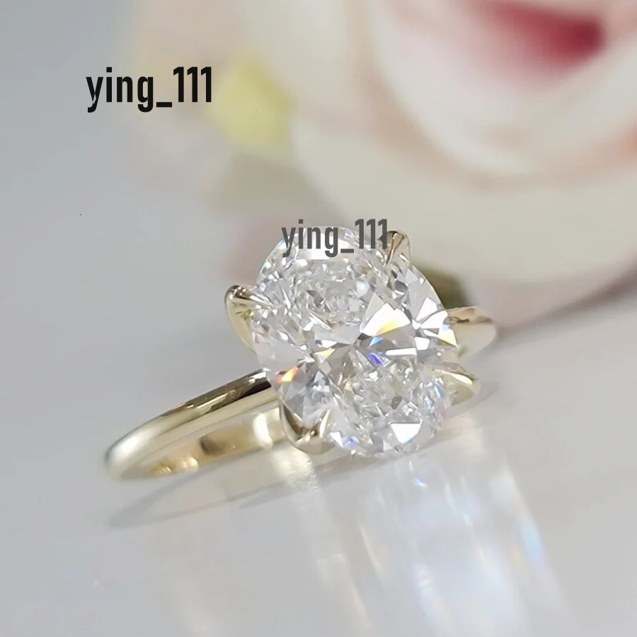 14K Yellow Gold Oval Cut Lab Grown Diamond Engagement Ring 3 Carat CVD diamond ring Lab Diamond Engagement Ring Halo Rings IGI