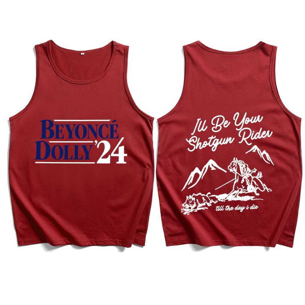 Beyonc Cowboy Carter Dolly 2024 Tank Top Tank Top Tank Top T-shirt Unisex Sleeveless Summer Casual Regular PrintXJ250409