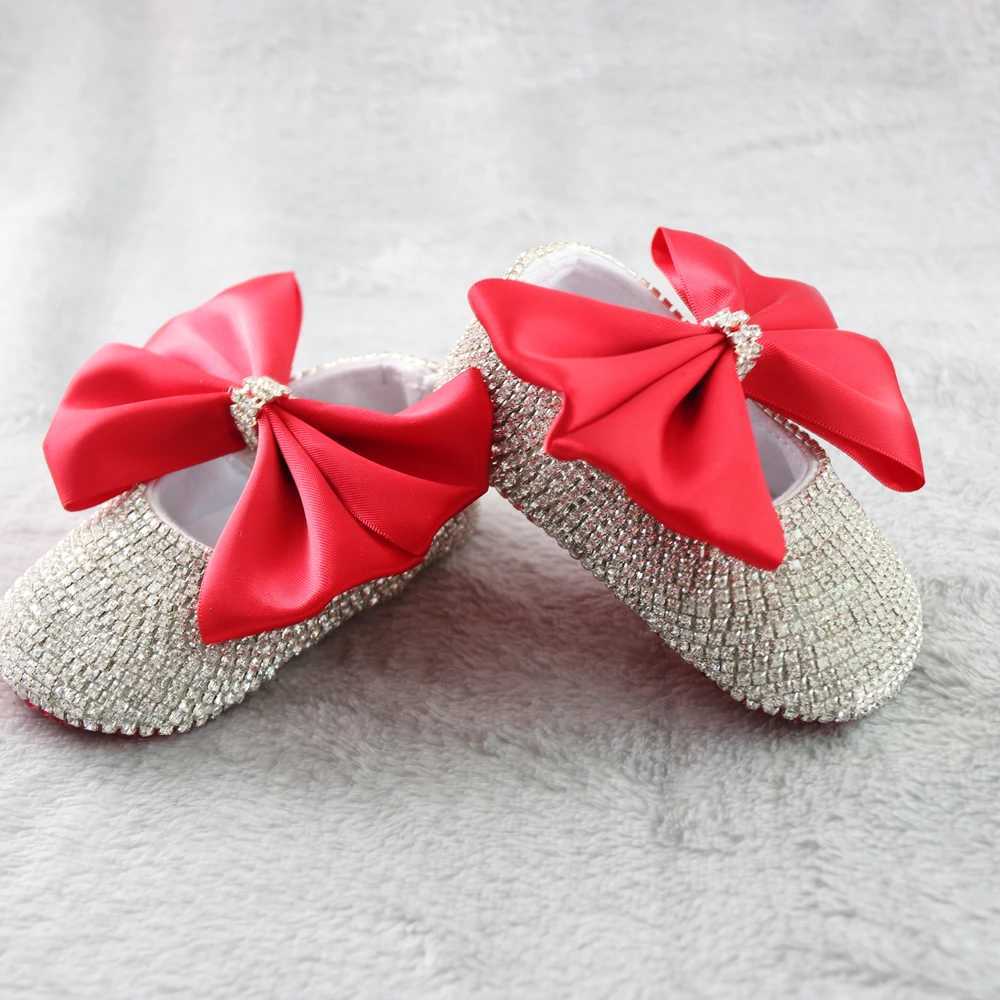 Dollbling Jewelry Rhinestone Festive Baby Girl Bling Red Bottom Kids Pretty Casual Skywalker Soft soled Cute Shoes X250409