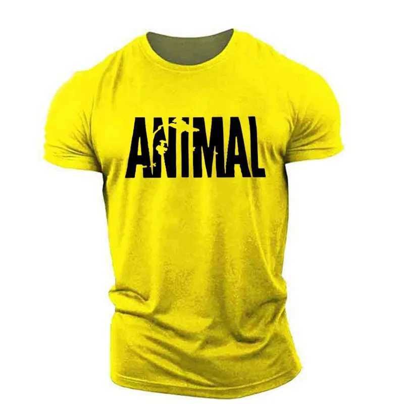 Animal Trust Minimalist Style Mens T-shirt Short Sleeve O-neck Sportswear Oversized Gym Top Street Mens T-shirtXJ250409