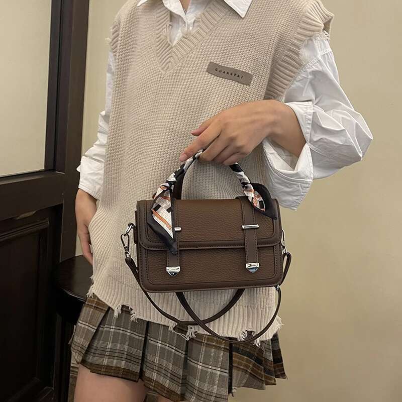 Shoulder Women Adjustable Strap Handbag PU Leather Mini Top-Handle Bag Satchel Purse For Work Travel